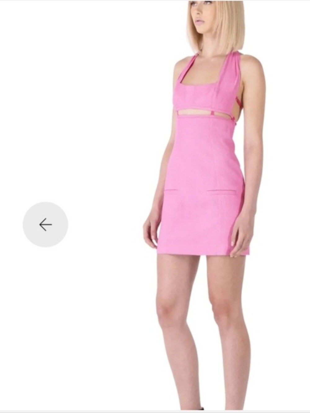 Jacquemus Pink Limao Cutout Mini Dress Size M - Picture 4 of 13